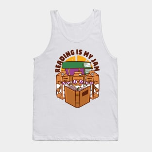 Reading Is My JAM, Funny Juice Design Tank Top